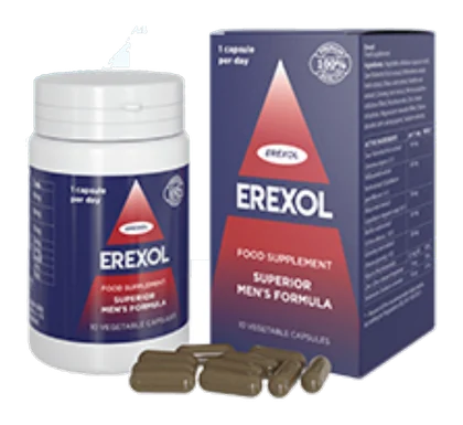 Erexol – boîte de 10 gélules végétales au saw palmetto, maca, ginseng et épilobe pour la vitalité masculine