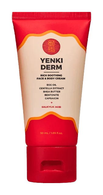 Yenki Derm – tube de baume 50 ml pour peau sèche et irritée au karité, centella, argile bentonite et huile d’œuf